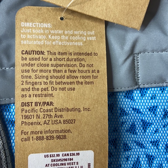 Arcadia Trail cooling vest for dogs. Hiking size Small NWT - Picture 4 of 12